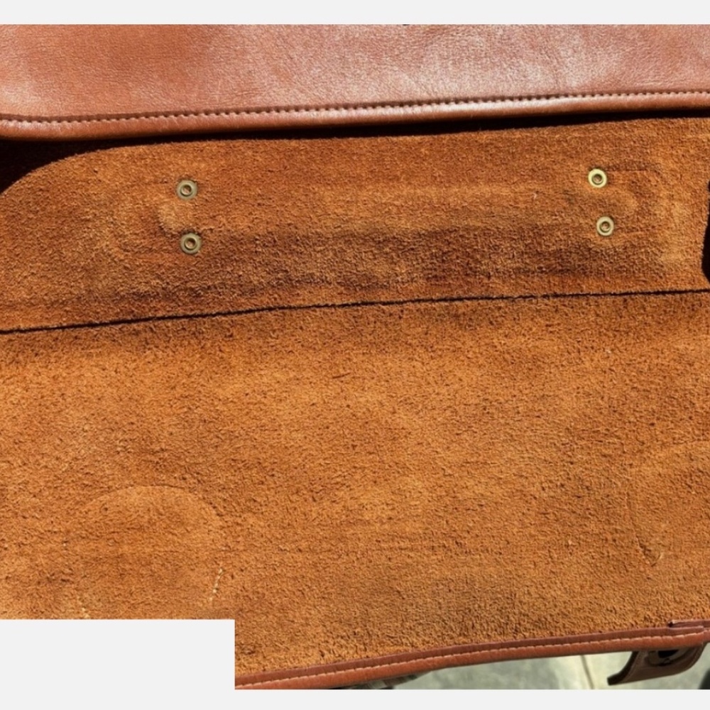 Vintage Coach tan glove leather messenger bag - Picture 4 of 6